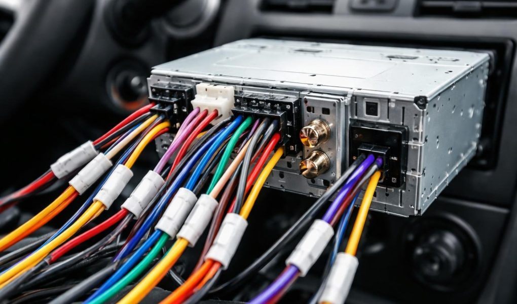 cables-colores-autoradio-tableau-voiture