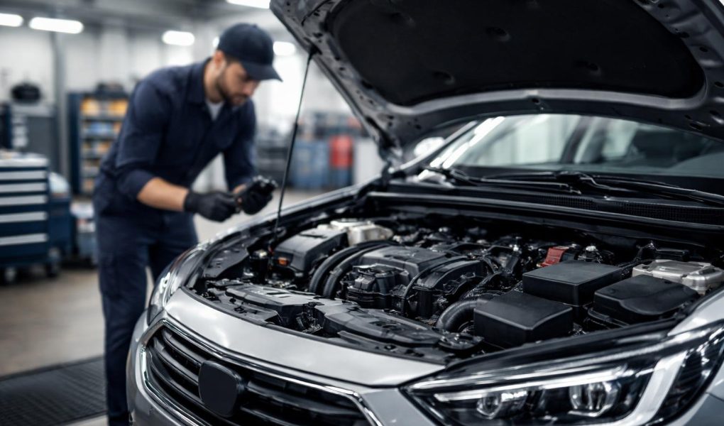 vehicule-moderne-garage-technicien-moteur