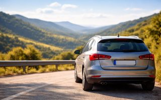 voiture-route-collines-ciel-bleu
