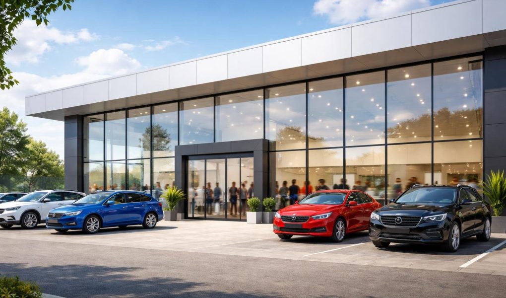 concessionnaire-moderne-voitures-vitre-bleu