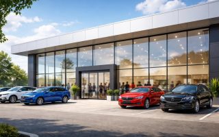 concessionnaire-moderne-voitures-vitre-bleu