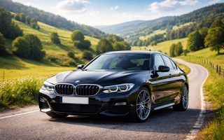 voiture-luxe-allemande-campagne-collines