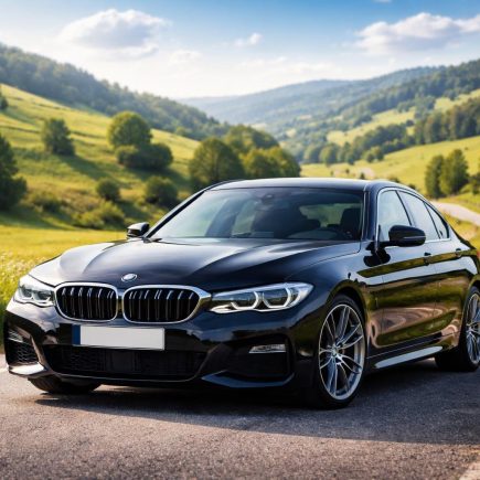 voiture-luxe-allemande-campagne-collines