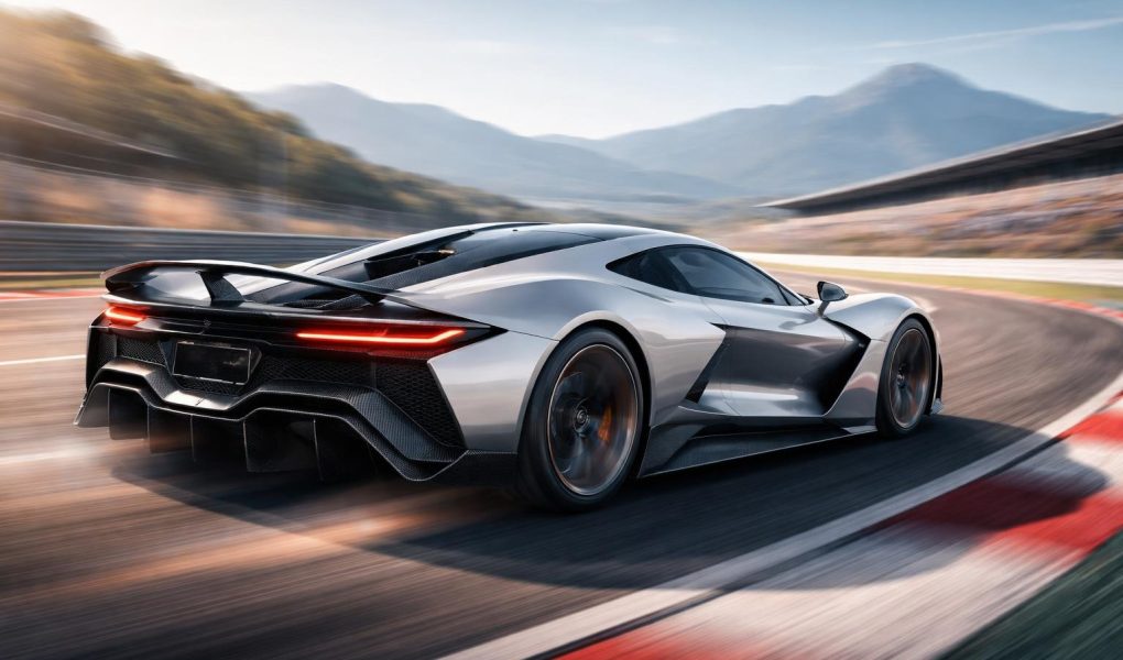 voiture-sport-futuriste-piste-course