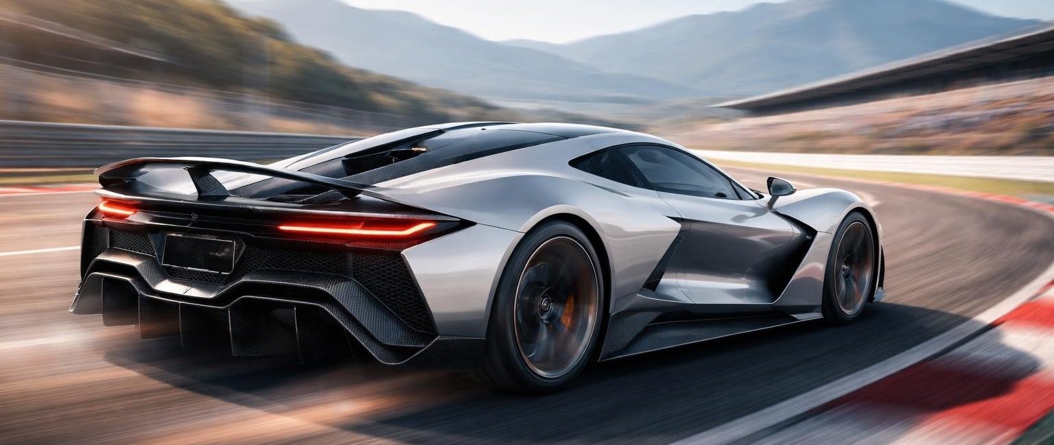 voiture-sport-futuriste-piste-course