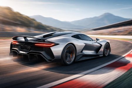 voiture-sport-futuriste-piste-course