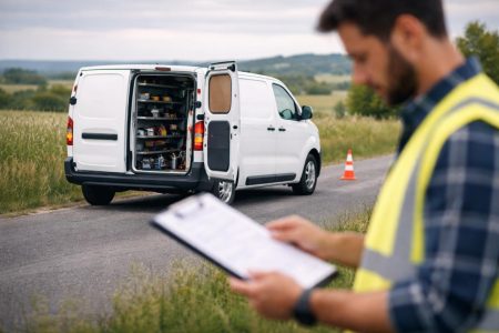 vehicule-utilitaire-route-personne-document