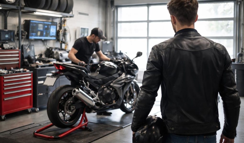 garage-moderne-moto-mecanicien-motard-outils