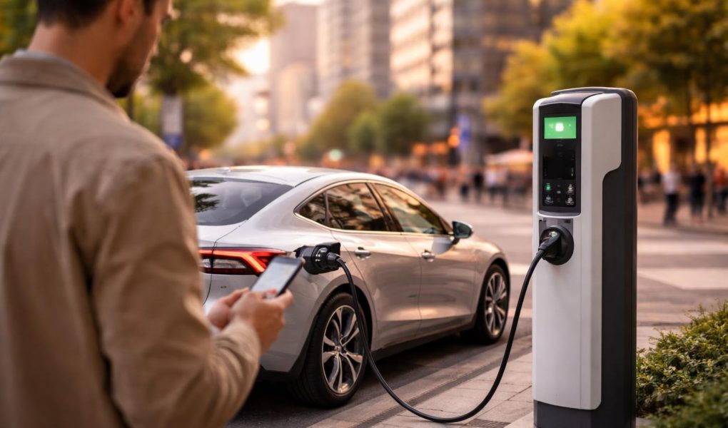 voiture-electrique-recharge-ville-personne