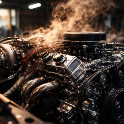 moteur-voiture-vapeurs-garage-flou